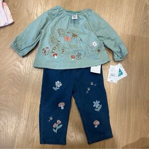 Disney Baby Green and Blue Outfit